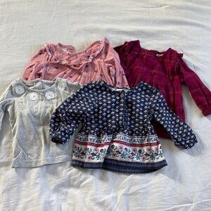 Baby girl long sleeve top bundle